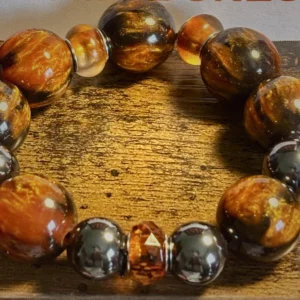 Fire Shut Up in My Bones — handcrafted one-of-a-kind beaded bracelet by Beautiful M Creations