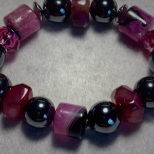 Heart of Strength — handcrafted one-of-a-kind beaded bracelet by Beautiful M Creations