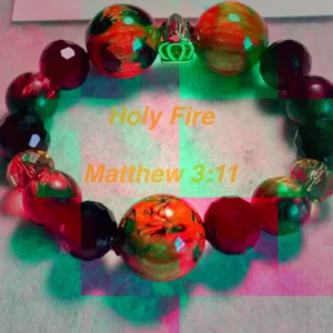 Holy Fire — handcrafted one-of-a-kind beaded bracelet by Beautiful M Creations