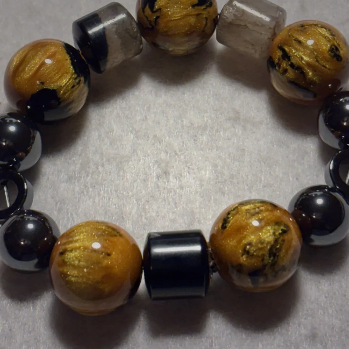 Tried by Fire handcrafted beaded bracelet
